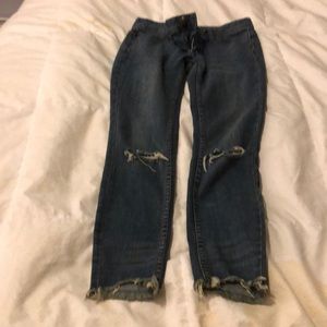 Free People Frayed Skinny Jean